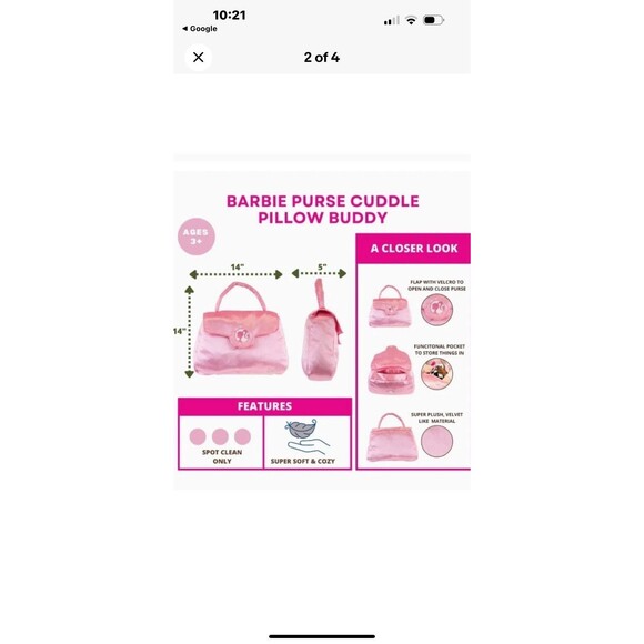 BARBIE HOT TOPIC MOVIE CARDIGAN small AND PLUSH PURSE - Picture 8 of 8